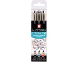 Sakura Pigma Micron PN Office-set 3 kleuren