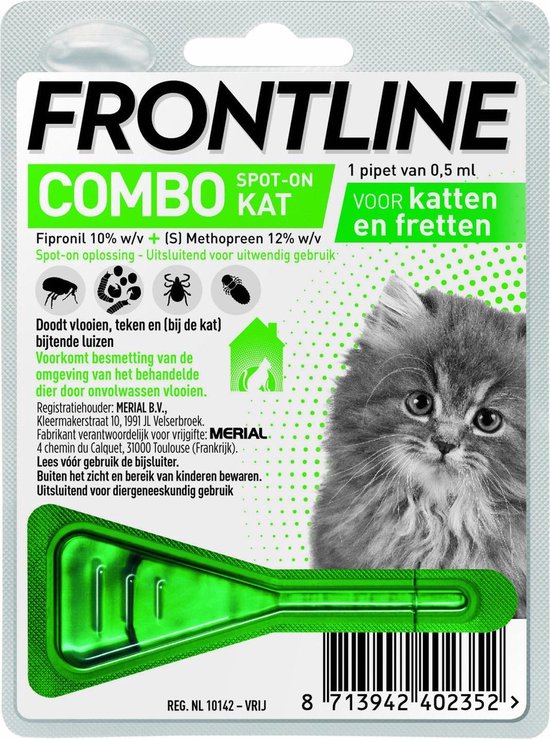Lang liefde Vervorming Frontline Combo Spot On - Kat en Fret - 1 Pipet | bol.com