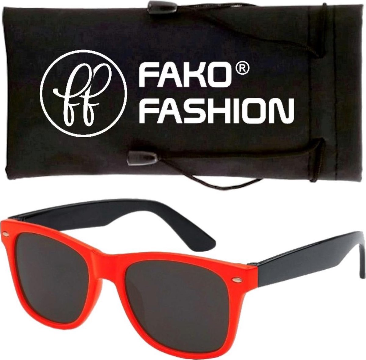 Fako Fashion® - Kinder Zonnebril - Duo - Rood/Zwart