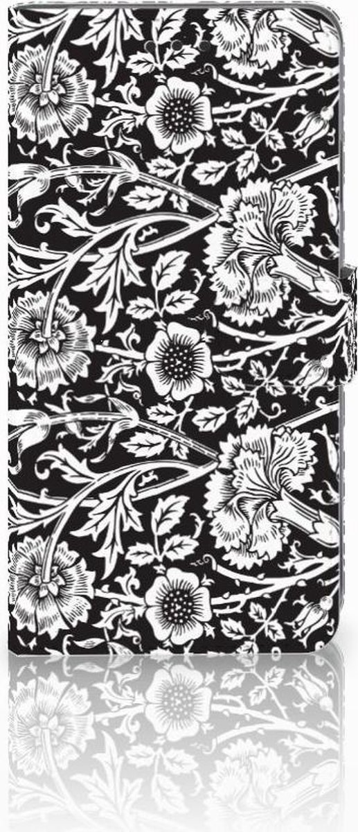 Apple iPhone Xs Max Hoesje Black Flowers