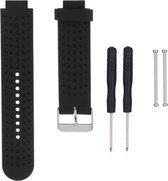 Siliconen Horloge Band Garmin Forerunner 220/230/235/620/630/735XT - Armband / Polsband / Strap Band / Horlogeband / Sportband - Zwart