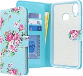 Huawei P Smart+ hoesje - CaseBoutique - Bloemenprint - Kunstleer