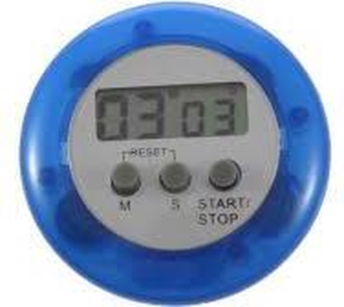Digitale Ronde LCD Eierwekker / Kookwekker Blauw