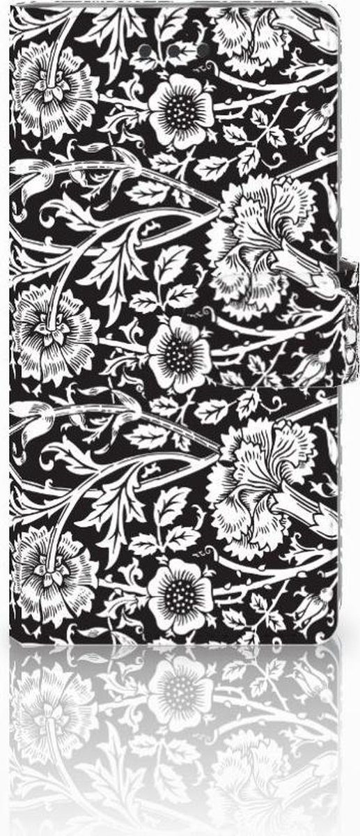 Huawei Ascend P8 Lite Hoesje Black Flowers