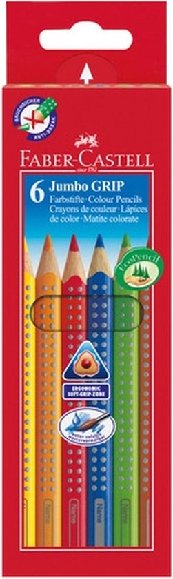 Kleurpotlood faber castell jumbo grip etui © 6st – 5 stuks