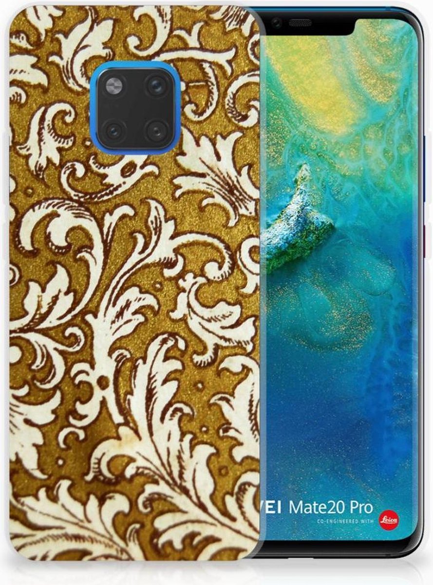 Siliconen Hoesje Huawei Mate 20 Pro Barok Goud