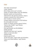 Bladzijde met tekst over Dolfje en Timmie die praten over weerwolven. Onderaan staat een pootafdruk.