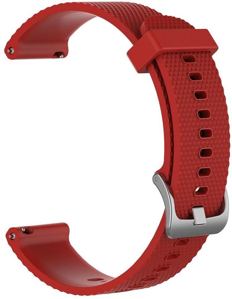 KELERINO. Siliconen bandje geschikt voor Garmin Vivoactive 3 - Rood - Large