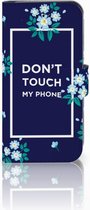 Book Case iPhone 7 | 8 | SE 2020 | SE 2022 Hoesje Flowers Blue DTMP