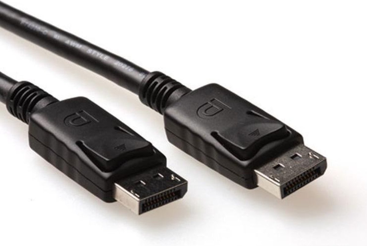 ACT AK3982 4K DisplayPort kabel | Male/Male | Power Pin 20 aangesloten | Zwart | 5 meter