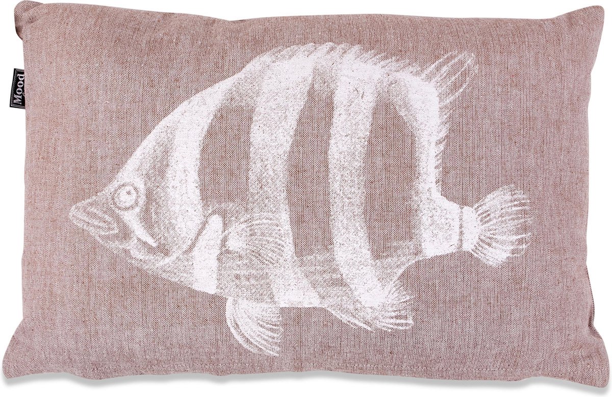 In The Mood Chambray Vis - Sierkussen - 30x45 cm - Taupe Bruin