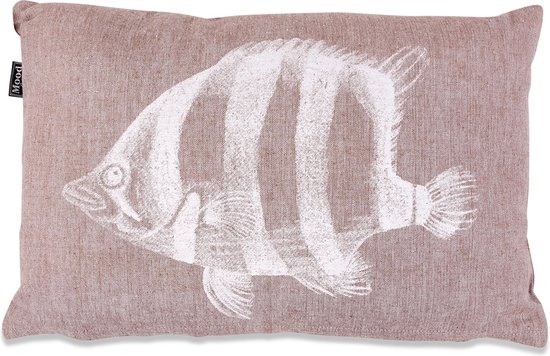 In The Mood Chambray Vis - Sierkussen - 30x45 cm - Taupe