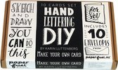 Handletterbox Paperfuel DIY 'Make your own Cards' + 1 x  A6 Handlettering Oefenblok Kerst Editie