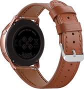 SmartphoneClip® Leer bruin bandje geschikt voor Samsung Galaxy Watch 42mm en Galaxy Watch Active/Active 2