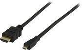 Valueline, High Speed HDMI Kabel met Ethernet HDMI connector - HDMI micro-connector 3m (Zwart)