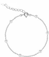 Bolletjes armband 18 cm + 4 cm Zilverkleur