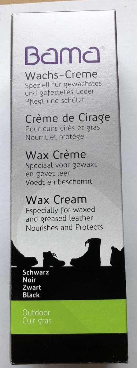 Bama Wax Cream - voor gewaxed- geolied leer/nubuck - kleur zwart | bol