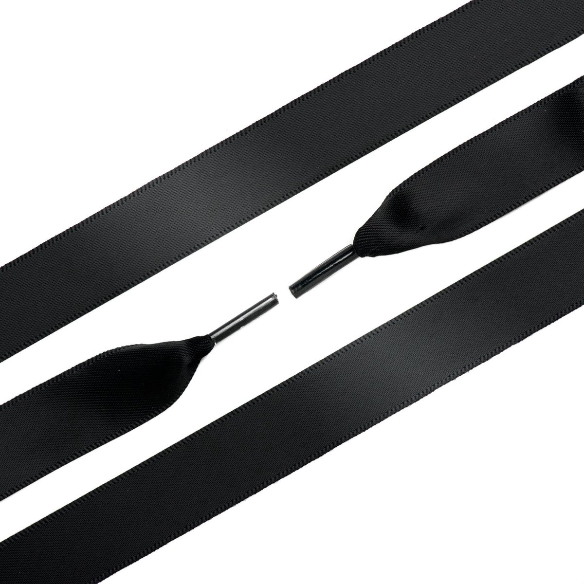 Ringpoint - Schoenveters - satijn - Shiny Black - zwart - Veterlengte 90 cm