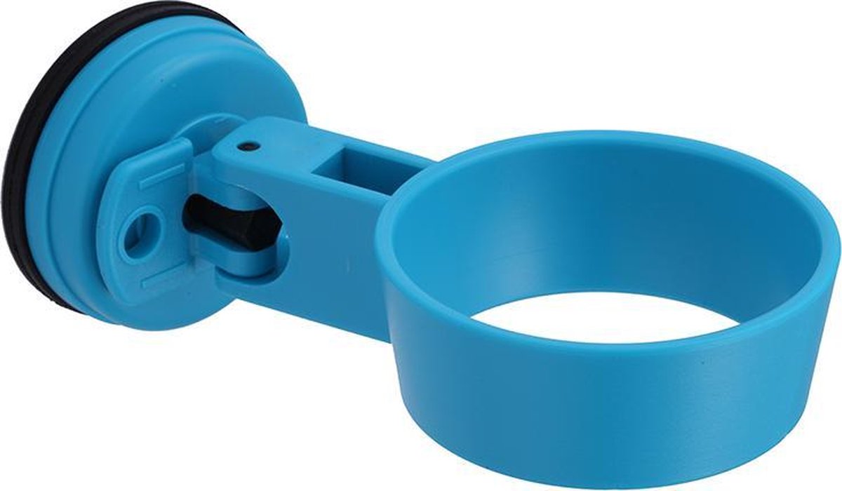 föhnhouder kunststof met sterke zuignap | blauw