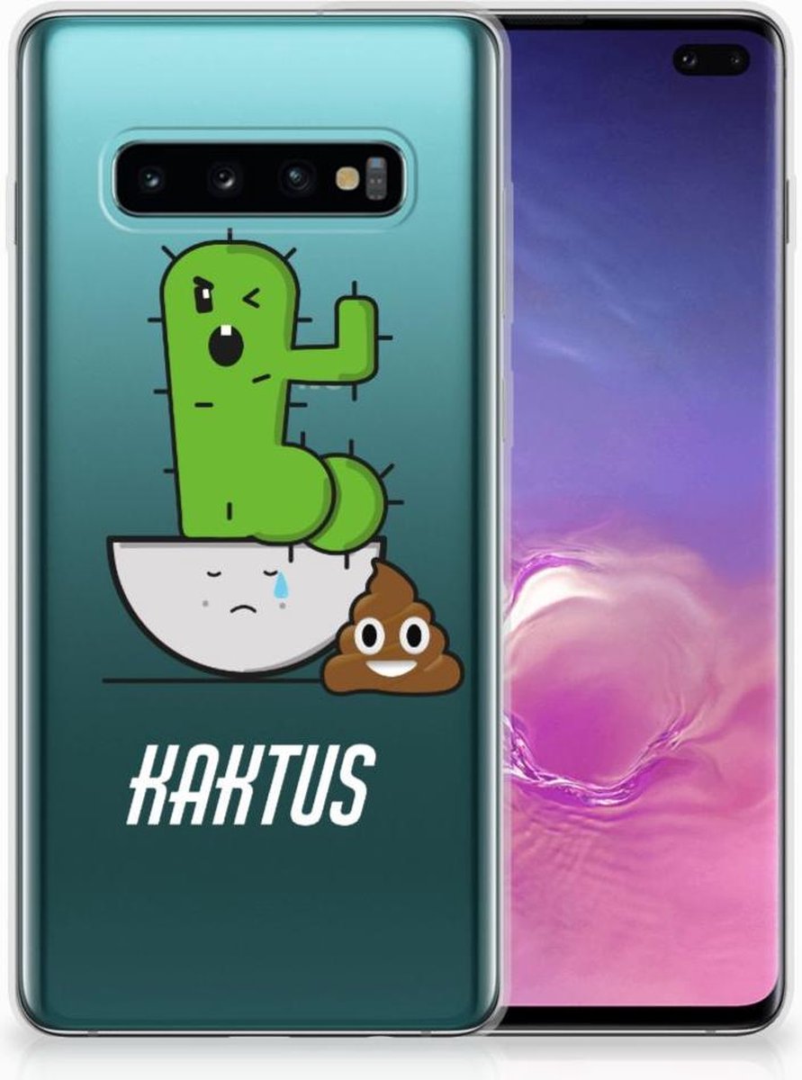 Samsung Galaxy S10 Plus Telefoonhoesje met Naam Cactus Poo