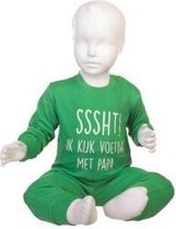 Fun2Wear Pyjama Sssth ik kijk voetbal met Papa Groen maat 116