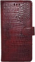 Premium Hoesje voor Samsung Galaxy Note 8 - Book Case - Croco Print - Bordeaux Rood