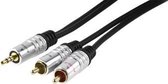 Câble HQ A / V Câble audio 10m 3,5 mm RCA Zwart