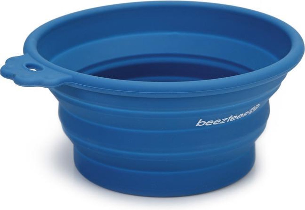 Beeztees - Hondenvoerbak - Inklapbaar - Blauw - 17x15 cm