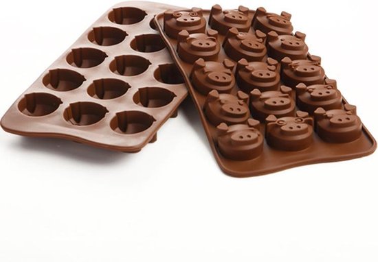 verkrachting toxiciteit katoen Siliconen Chocolade Mal Varken - Chocolade Maken - Bakvorm - Ijsvorm -  Banket | bol.com