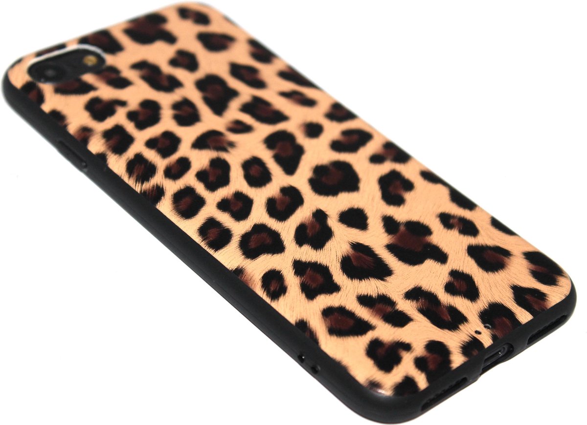 Luipaard back cover bruin Geschikt Voor iPhone SE (2020)/ 8/ 7