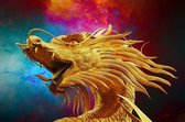 DP® Diamond Painting pakket volwassenen - Afbeelding: Chinese Dragon - 40 x 60 cm volledige bedekking, vierkante steentjes - 100% Nederlandse productie! - Cat.: Fantasy & Sprookjes