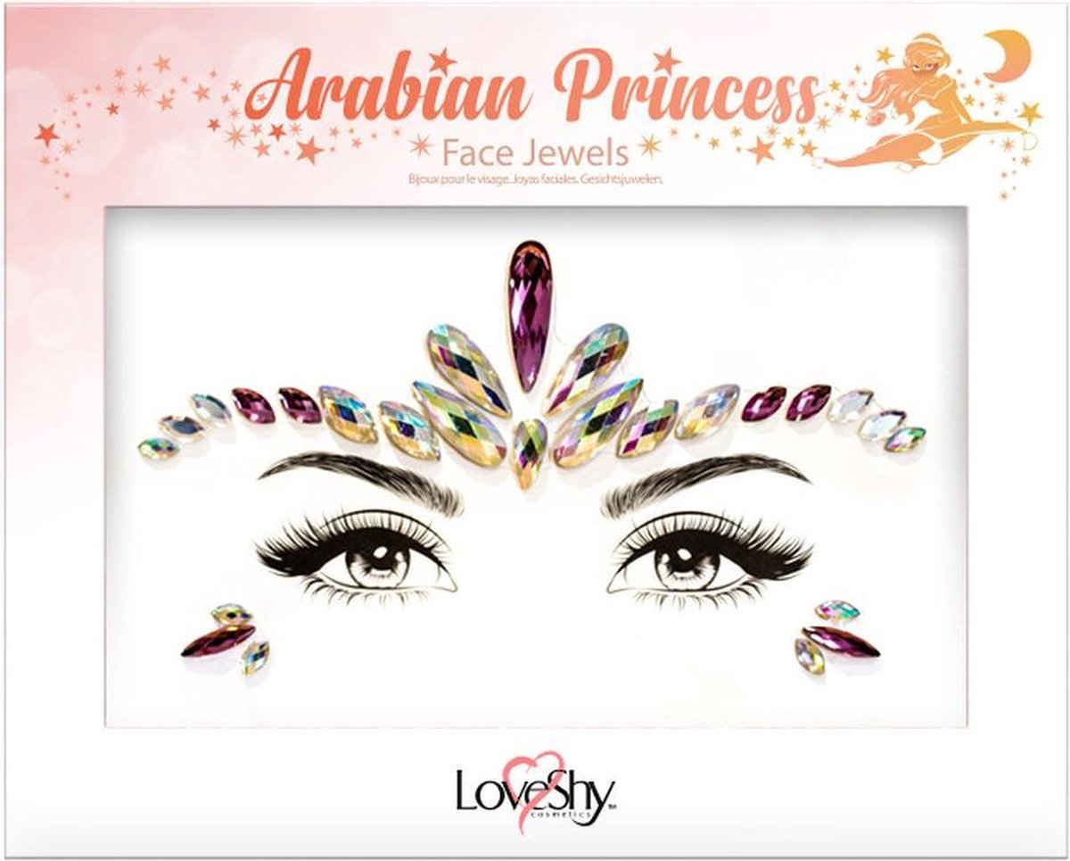 PaintGlow Gezicht Diamanten Sticker Arabian Princess Roze