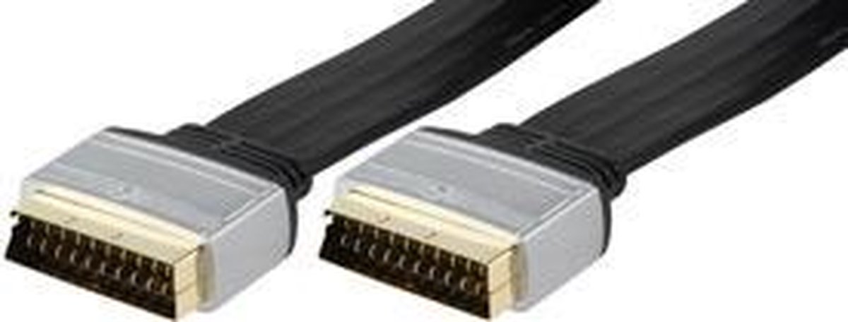 HQ Platte Audio / Video Scart Kabel 2.50 M