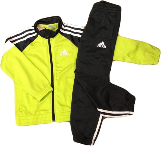 Adidas Kinder Trainingspak - Maat 116 - Lime/Grijs | bol.com