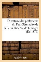 Sciences Sociales- Directoire Des Professeurs Du Petit-Séminaire de Felletin Diocèse de Limoges
