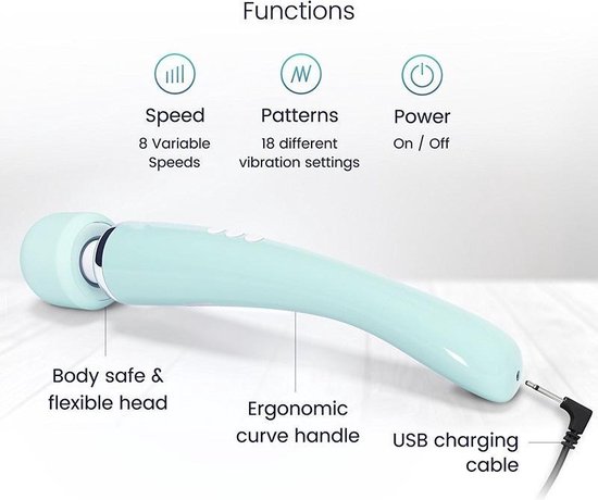 Love Magic® - Elegance - Magic Wand - vibrator voor vrouwen - Clitoris Stimulator - USB oplaadbaar -Groen