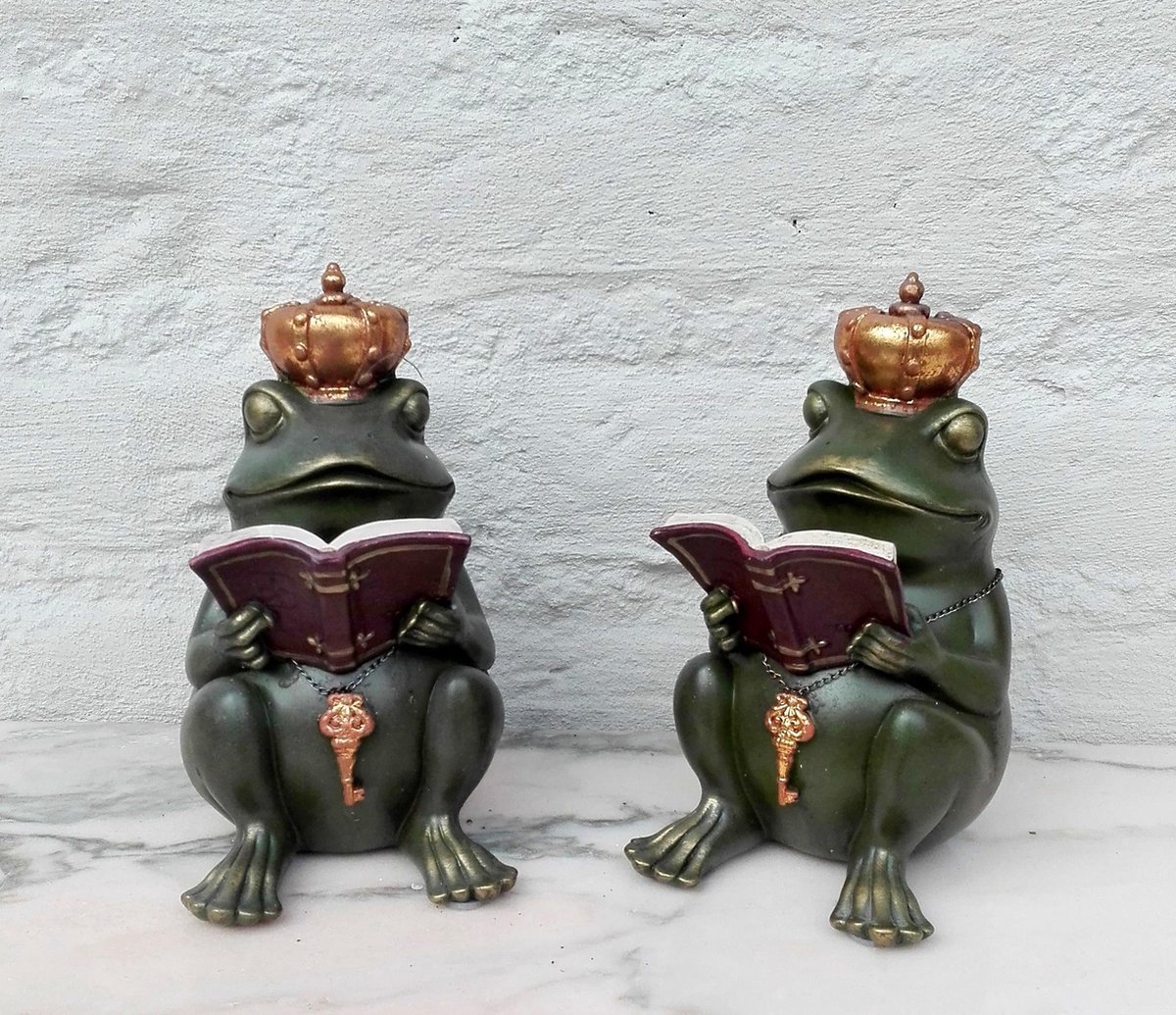 Set boekensteunen : koninklijke kikkers