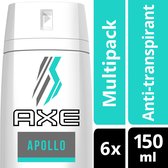 AXE Apollo Anti-Transpirant Deodorant - 6 x 150 ml - Voordeelverpakking