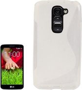 LG Optimus G2 mini - hoes cover case - TPU - transparant - wit