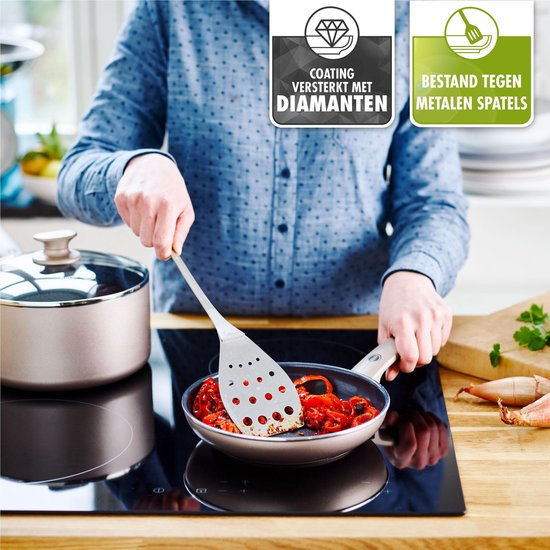 GreenPan Cambridge Koekenpan 20cm – PFAS-vrije antikleeflaag – Koekenpan inductie – Keramische koekenpan - Ovenbestendig tot 160°C - Koudgrepen - Brons