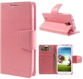 Goospery Sonata Leather case hoesje Samsung Galaxy S4 i9500 i9505 Licht roze