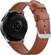 SmartphoneClip® Leer bandje bruin geschikt voor Samsung Galaxy Watch 46mm en Gear S3