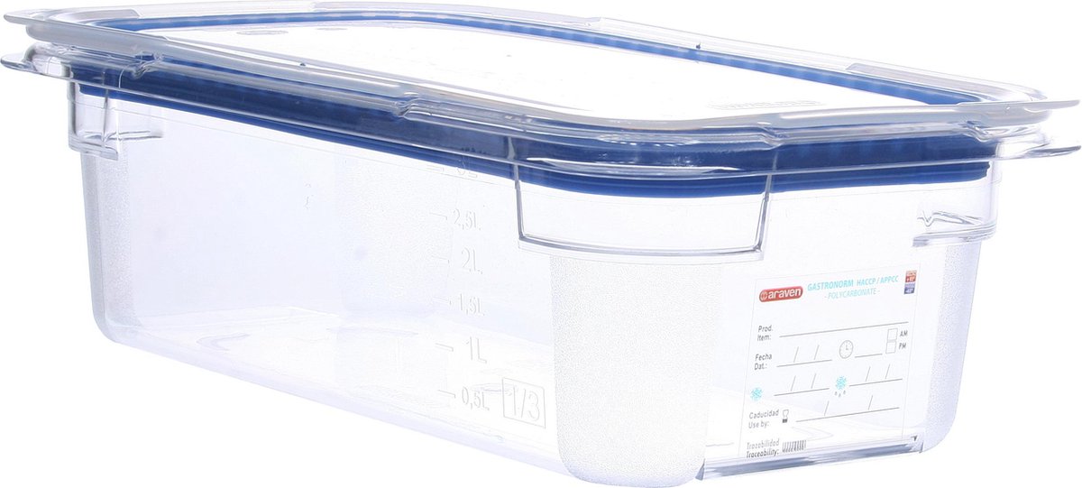 Araven Foodbox - Airtight Deksel - 4L - Transparant