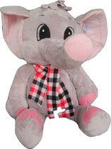 Pluche Olifant Groot 45 cm - Knuffel Olifant Roze