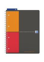 OXFORD International managerbook A4+ project liniatuur 4 gaats 80 vel 80g soepel kunststof kaft grijs