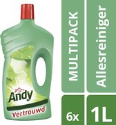 Andy Allesreiniger Vertrouwd - 6 x 1L - 100% hygiëne Voordeelverpakking