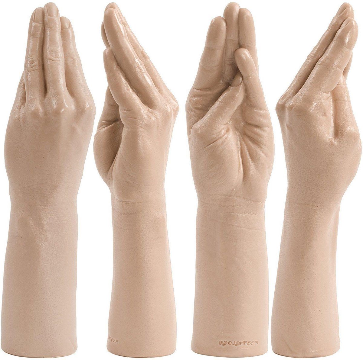 Goedkoopste Beige realistische XXL Fisting dildo hand 38 cm