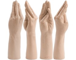 Beige realistische XXL Fisting dildo hand 38 cm
