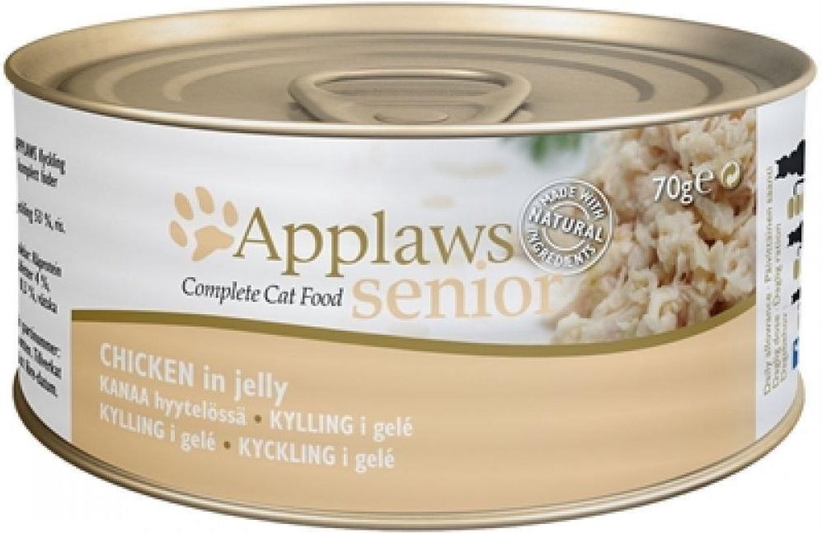 Applaws Applaws Blikvoer Kat Senior 70gr Smaak - Kip