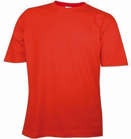 Benza T-shirt - Rood onbedrukt, blanco, neutrale basic T-shirt - Maat XXL (2x XL)